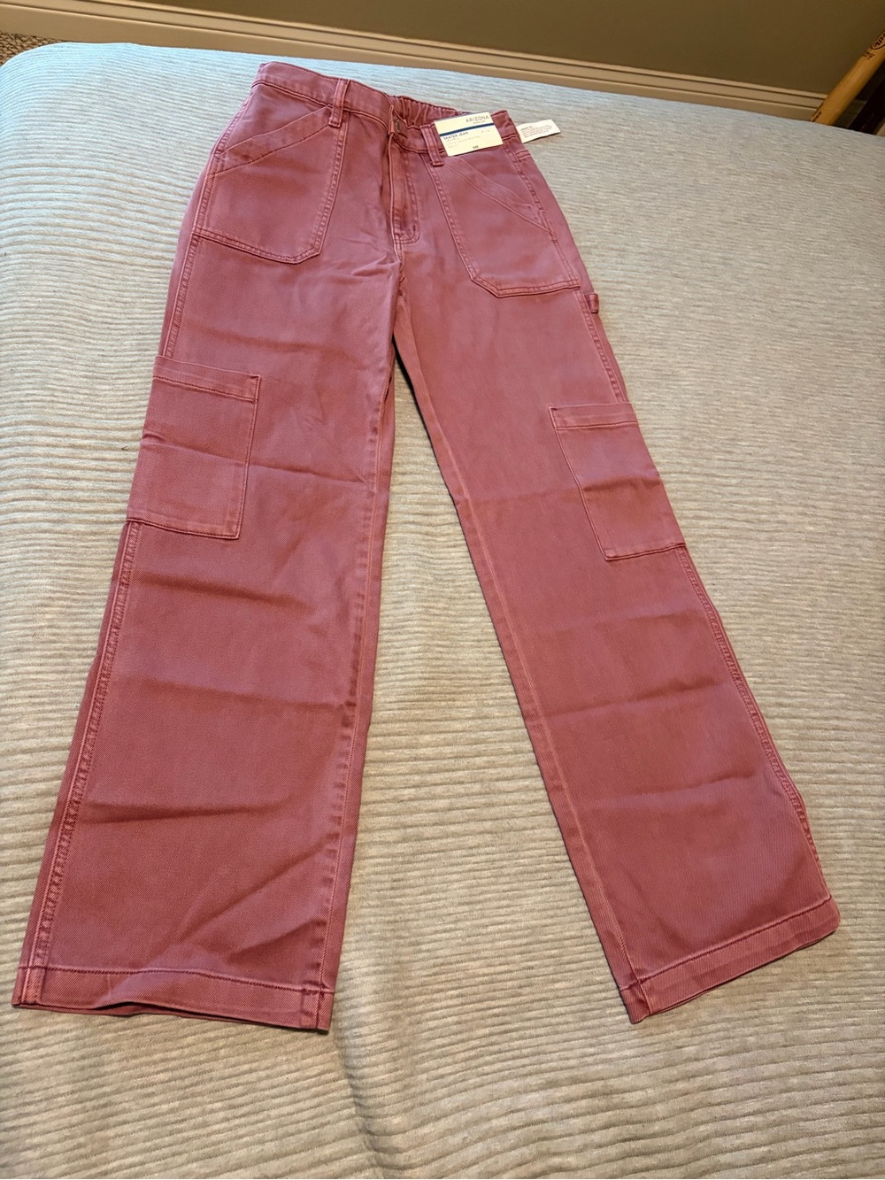 NWT JCPenney Arizona Pink Skater Jeans with Cargo Pockets Size 7